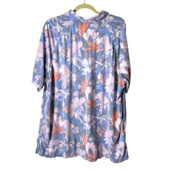Tommy Bahama IslandZone Polo Shirt Rainforest Floral Short Sleeve Mens Size XXXL - Picture 2 of 6